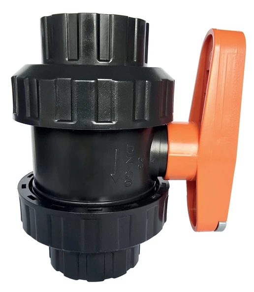 2” U-PVC Çift Rekorlu Yapıştırma Küresel Vana ürün görseli 1