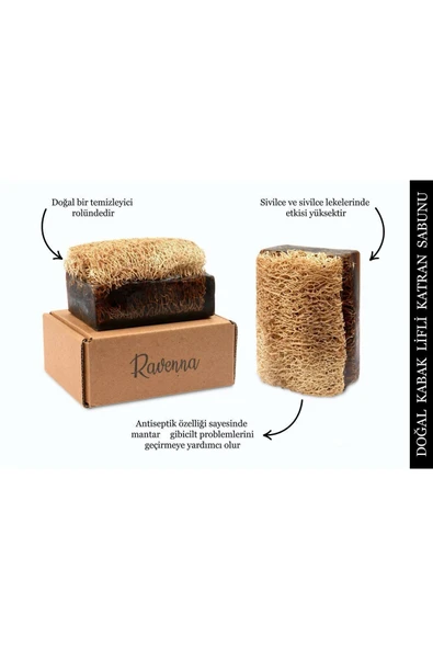RAVENNA Doğal Kabak Lifli Katran Sabunu 130 Gram ürün görseli 1
