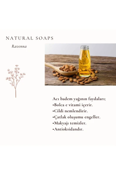 RAVENNA Doğal El Yapımı Gliserinli Badem Sabunu 120 Gram ürün görseli 1