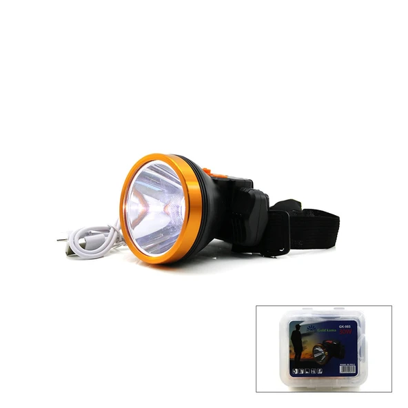 ŞARJLI 30W KAFA LAMBASI FENER USB - TYPE-C KADEME IŞIKLI (4915) ürün görseli 1