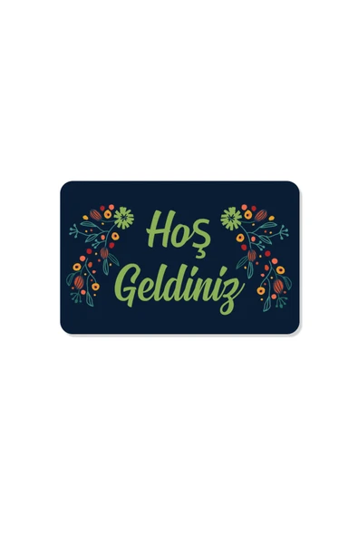 M&H Quality hoş geldiniz yazılır Dekoratif Dış Kapı Önü ve Iç Mekan Paspası yıkanabilir ürün görseli 1
