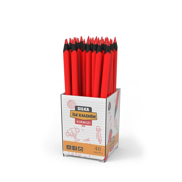 Silka Kırmızı İlk Kalemim (Kurşun Kalem) Art.622 (40 Lı Paket) ürün görseli 1