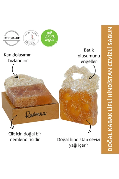 RAVENNA Doğal Kabak Lifli El Yapımı Hindistan Cevizi Sabunu ürün görseli 1