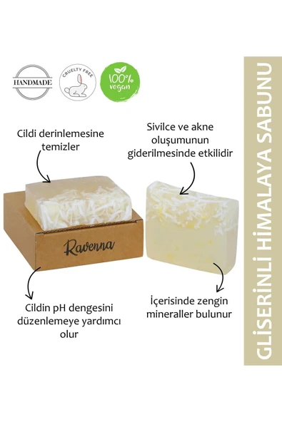 RAVENNA Doğal El Yapımı Gliserinli Himalaya Tuzlu Sabun. ürün görseli 1