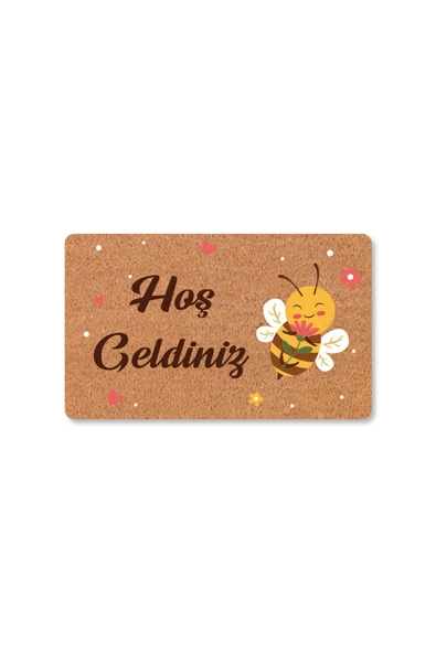 M&H Quality Modern Dijital Baskı - Hoş Geldiniz Yazalı Paspas - Kaymaz Taban Kapı Önü Paspası ürün görseli 1