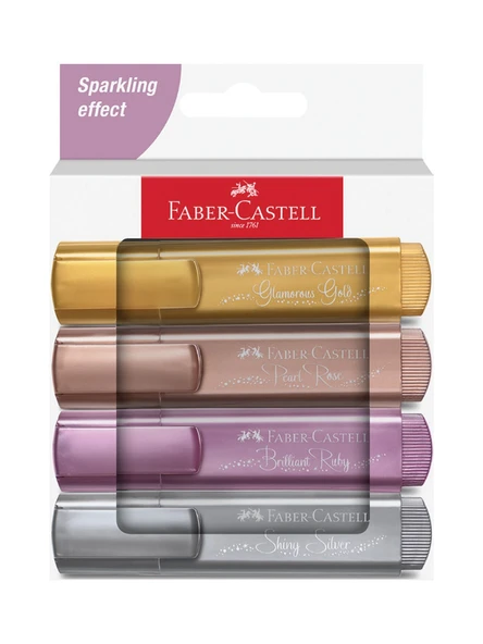 Faber-Castell Fosforlu Kalem 46 Metalik 4 Renk 2024 5030 254674 ürün görseli 1