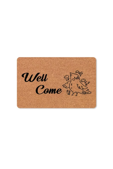 M&H Quality dijital baskılı kapı önü paspas Welcome Yazlı (Hoş geldiniz) yazılı  yıkanabilir nem alıcı ürün görseli 1