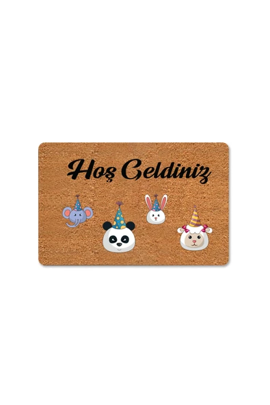 M&H Quality Dijital Baskılı kapı önü paspas Hoşgeldiniz  Çok Amaçlı Iç ve Dış Kapı Paspası ürün görseli 1