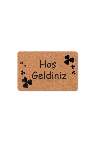 M&H Quality Modern Dijital Baskı - Hoş Geldiniz Yazalı Paspas - Kaymaz Taban Kapı Önü Paspası ürün görseli 1