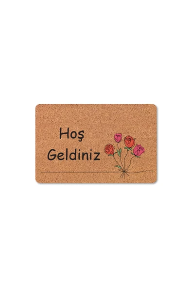 M&H Quality Modern Dijital Baskı - Hoş Geldiniz Yazalı Paspas - Kaymaz Taban Kapı Önü Paspası ürün görseli 1