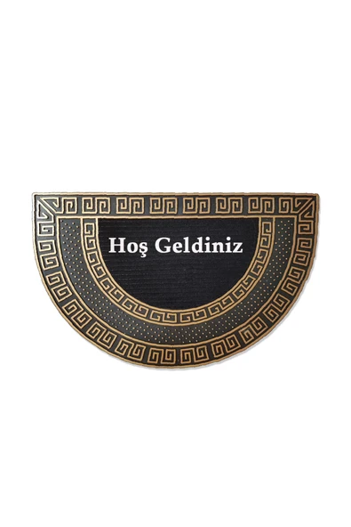 M&H Quality arım Ay Modeli Welcome Yazlı Kapı Önü Paspası Gümüş Rengi Evimize Hoş geldiniz yazalı ürün görseli 1