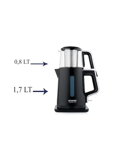 Teaform Plus Elektirikli Çay Makinesi Siyah - Resim 2