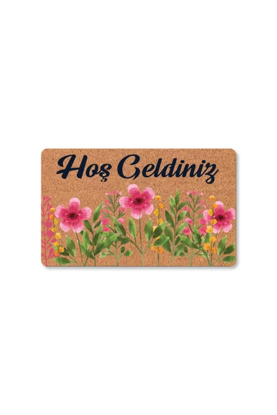 M&H Quality Modern Dijital Baskı - Hoş Geldiniz Yazalı Paspas - Kaymaz Taban Kapı Önü Paspası ürün görseli 1