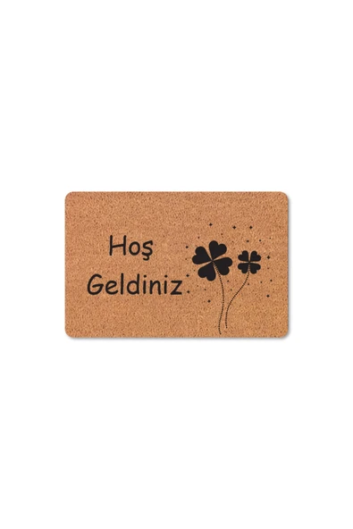 M&H Quality Modern Dijital Baskı - Hoş Geldiniz Yazalı Paspas - Kaymaz Taban Kapı Önü Paspası ürün görseli 1