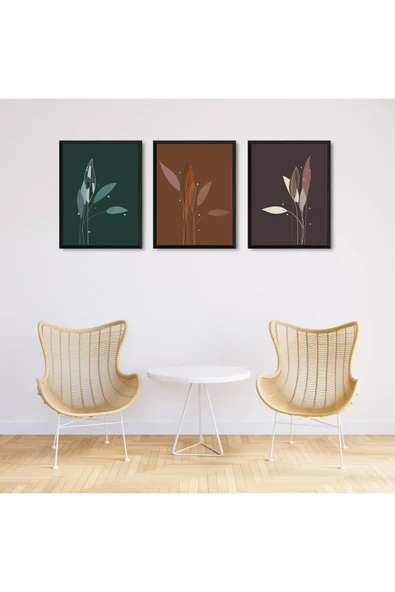 M&H Quality 3 Parça Çerçeve Görünümlü Mdf Tablo Seti Setra - Resim 2