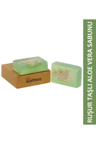 RAVENNA Doğal El Yapımı Ruşur Taşlı El Yapımı Aloe Vera Sabunu 120 Gram ürün görseli 1