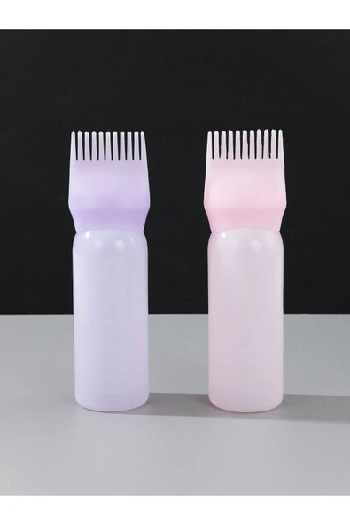 RAVENNA SAÇ BAKIM YAĞI APLİKATÖRÜ DOLDURABİLİR 6 OZ. PLASTİK ŞİŞE PEMBE & MOR İKİLİ PAKET ürün görseli 1