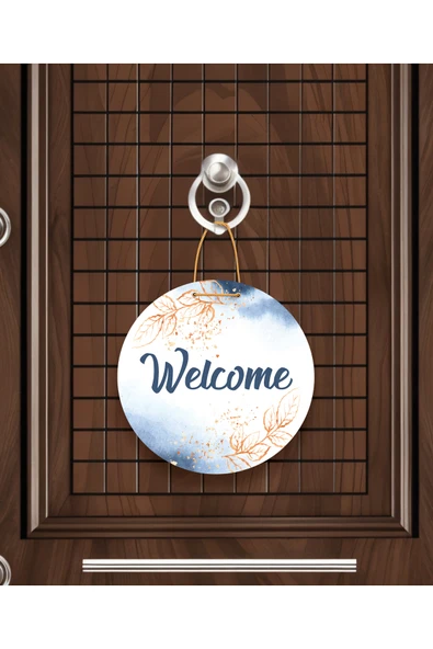M&H Quality Çiçek Desenli Welcome Kapı Süsü | Kapı Aksesuarı ürün görseli 1