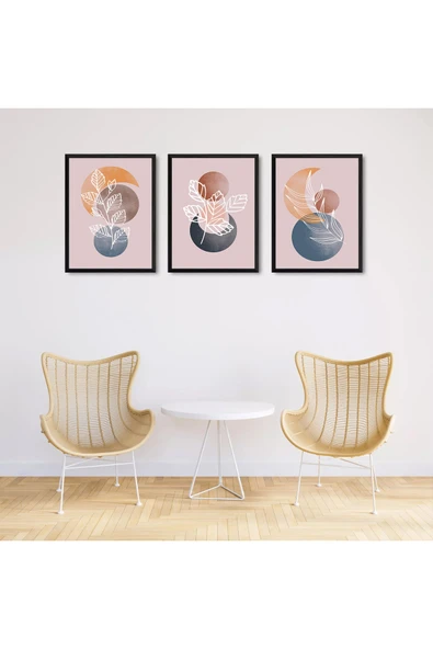 M&H Quality 3 Parça Çerçeve Görünümlü Mdf Tablo Seti ürün görseli 1