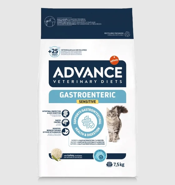 Advance Veterinary Diets Adult Gastroenteric Sensitive Yetişkin Kedi Maması 7.5 Kg ürün görseli 1