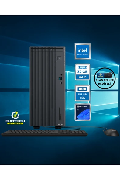ExpertCenter P500 P500MV-I7136216512B0D i7-13620H 32 GB 512 GB SSD UHD WİN11PRO Masaüstü Bilgisayar ürün görseli 1