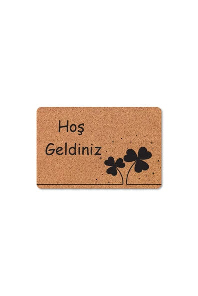 M&H Quality Modern Dijital Baskı - Hoş Geldiniz Yazalı Paspas - Kaymaz Taban Kapı Önü Paspası ürün görseli 1
