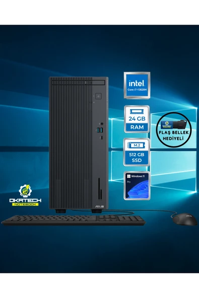 ExpertCenter P500 P500MV-I7136216512B0D i7-13620H 24 GB 512 GB SSD UHD WİN11PRO Masaüstü Bilgisayar ürün görseli 1