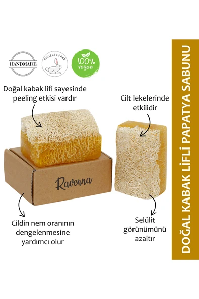 RAVENNA Doğal Kabak Lifli El Yapımı Papatya Sabunu. ürün görseli 1