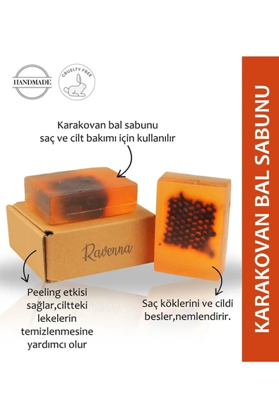 RAVENNA %100 El Yapımı Doğal Karakovan Bal Sabunu 120 Gram ürün görseli 1