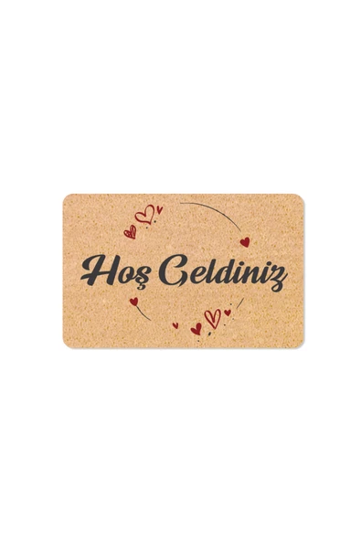 M&H Quality hoş geldiniz yazılır Coco Görünümlü Dekoratif Dış Kapı Önü ve Iç Mekan Paspası ürün görseli 1