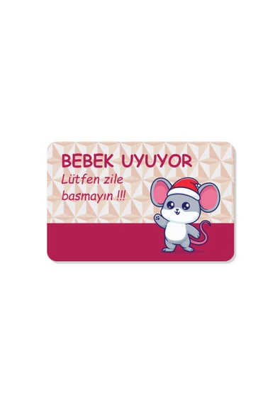 M&H Quality Lütfen zile basmayın yazılır Dekoratif Dış Kapı Önü ve Iç Mekan Paspası yıkanabilir ürün görseli 1