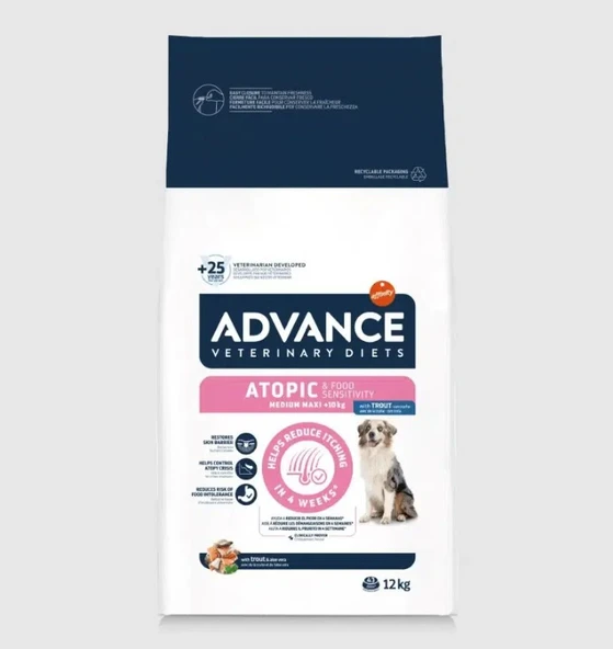 Advance Veterinary Diets Atopic Alabalıklı Orta Ve Büyük Irk Köpek Maması 12 Kg ürün görseli 1