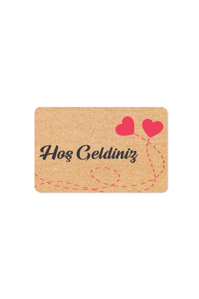M&H Quality hoş geldiniz yazılır Coco Görünümlü Dekoratif Dış Kapı Önü ve Iç Mekan Paspası ürün görseli 1