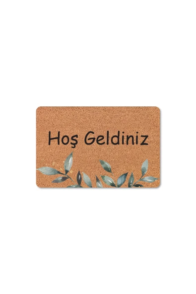 M&H Quality Modern Dijital Baskı - Hoş Geldiniz Yazalı Paspas - Kaymaz Taban Kapı Önü Paspası ürün görseli 1