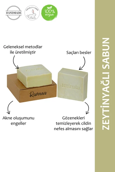 RAVENNA Doğal El Yapımı Geleneksel Zeytinyağlı Sabun ürün görseli 1