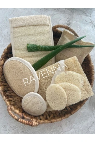 RAVENNA Doğal Kabak Lifli Eldiven Kese - Resim 2