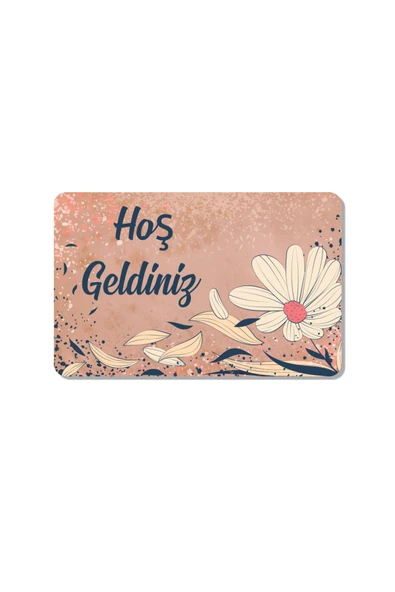M&H Quality Dijital Baskılı hoş geldiniz yazılır Desenli Dekoratif Dış Kapı Önü ve Iç Mekan Paspası yıkanabilir ürün görseli 1