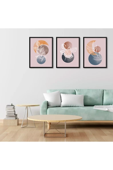 M&H Quality 3 Parça Çerçeve Görünümlü Mdf Tablo Seti - Resim 2