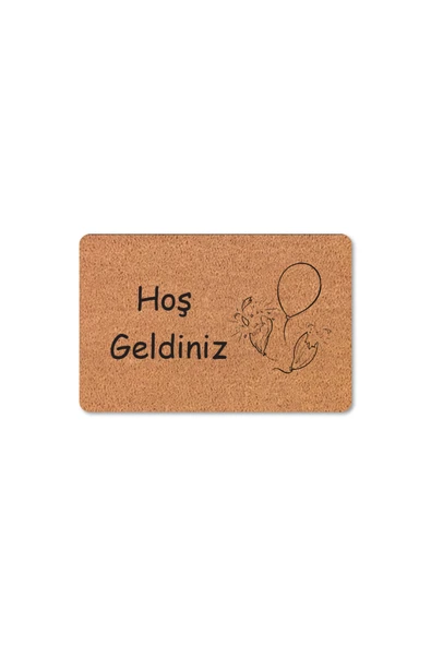 M&H Quality Modern Dijital Baskı - Hoş Geldiniz Yazalı Paspas - Kaymaz Taban Kapı Önü Paspası ürün görseli 1