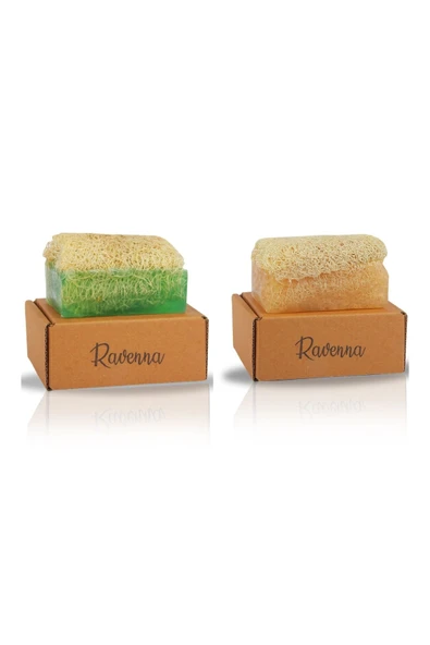 RAVENNA Doğal Kabak Lifli Aloe Vera & Pirinç Kepeği Sabunu 2 Li Paket ürün görseli 1