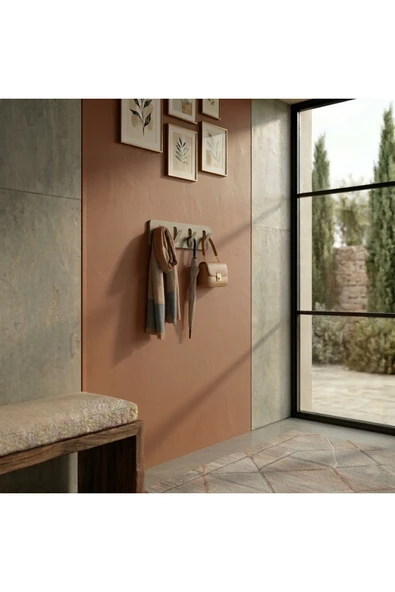 Premium Mimari Metal Askı Ünitesi - Açık Gri Modern Fonksiyonel Duvar Modülü ürün görseli 1