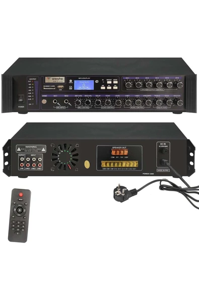 Westa Wm-2120u 6 Bölge Anfi Mixer 120 Watt Trafolu Bluetooth Usb Sd ürün görseli 1