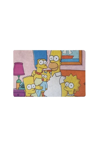 M&H Quality The Simpsons Temalı Dekoratif Çok Amaçlı Paspas Kapıönü Banyo Ve Çocuk Odası ürün görseli 1