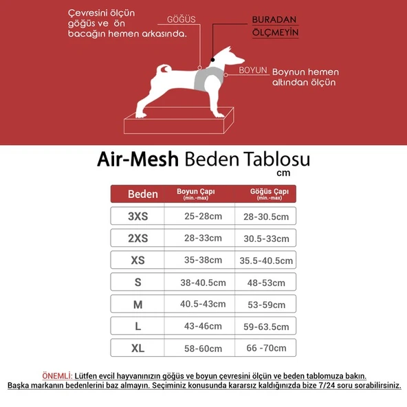 Air-mesh Harness Köpek Göğüs Tasması - Resim 5