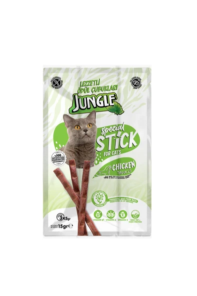 Jungle KEDİ STİCK ÖDÜL TAVUKLU 3 * 5 GR ürün görseli 1