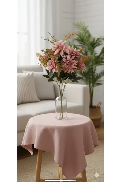 yapay çiçek evi 1 adet aranjmanli Pembe Çan Çiçeği Ev Dekor Saksi VAZO Çiçeği ürün görseli 1