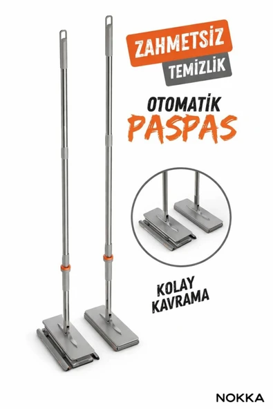 Otomatik Mop, (5 Adet Bez Hediyeli),Yüzey Temizlik Havlusu ile Uyumlu, Kolay Mop, 32 cm ürün görseli 1