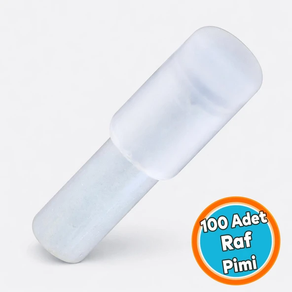 (100 ADET) Raf Pimi Plastik Başlı Cam Tutucu Çivisi Mobilya Dolap Pimi Şeffaf ürün görseli 1