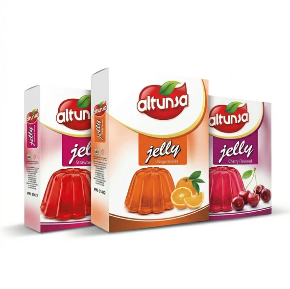 Altunsa Aromalı Jel 3’lü Set 85 Gr (Portakal - Çilek - Kiraz) ürün görseli 1