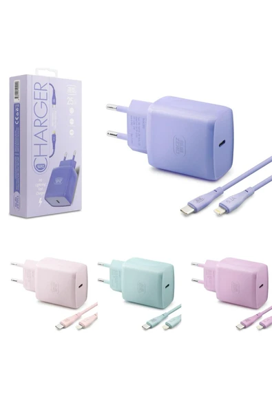 Subzero Sg92 25w Pd Girişili Ligtning Fast Şarj Aleti Mor,pembe,yeşil Renkler ürün görseli 1